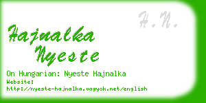 hajnalka nyeste business card